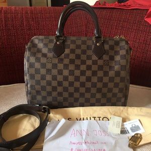 Authentic preowned lv Speedy bandouliere DE 30